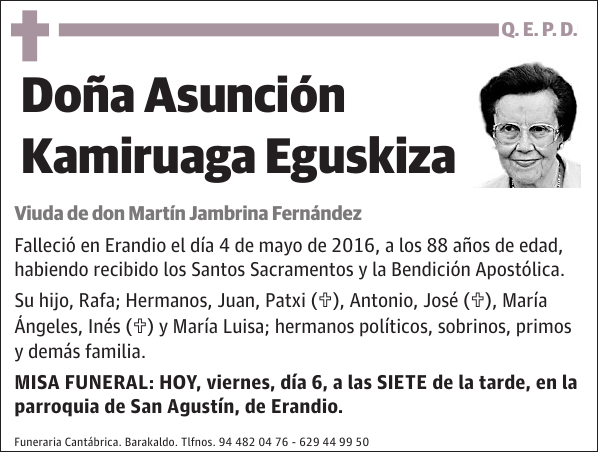 Asunción Kamiruaga Eguskiza