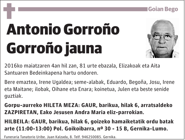 Antonio Gorroño Gorroño