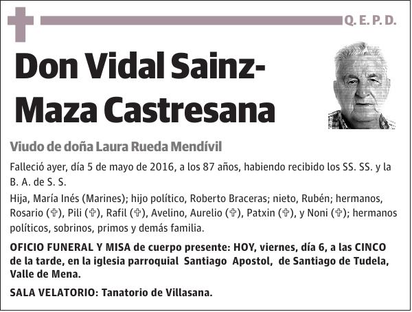 Vidal Sainz- Maza Castresana