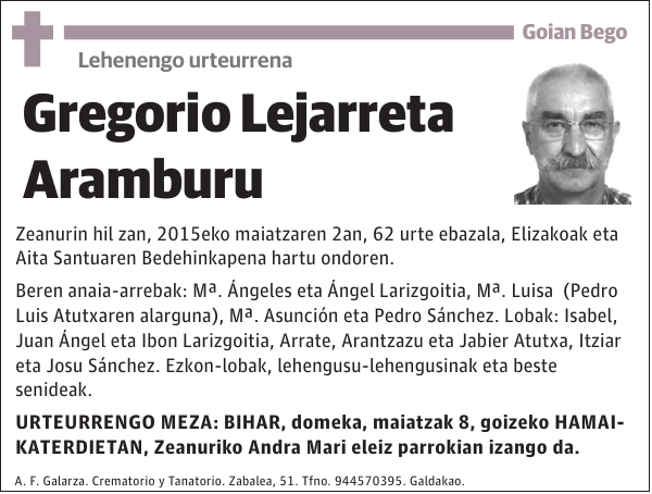 Gregorio Lejarreta Aramburu