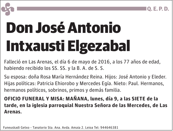 José Antonio Intxausti Elgezabal