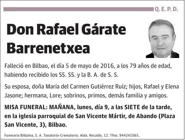 Rafael Gárate Barrenetxea