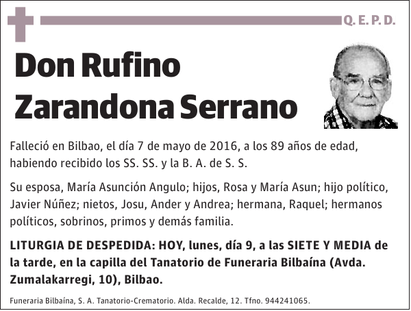 Rufino Zarandona Serrano