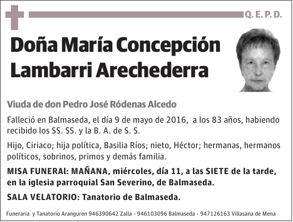 María Concepción Lambarri Arechederra