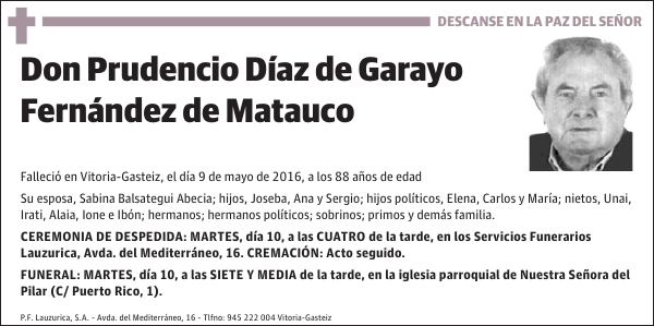 Prudencio Díaz de Garayo Fernández de Matauco