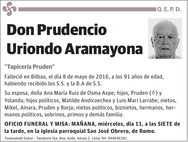 Prudencio Uriondo Aramayona