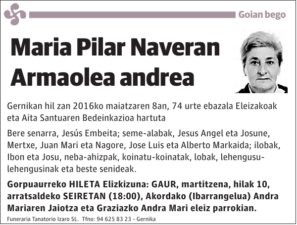 Maria Pilar Naveran Armaolea