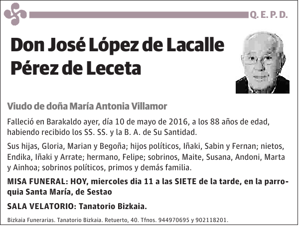 José López de Lacalle Pérez de Leceta