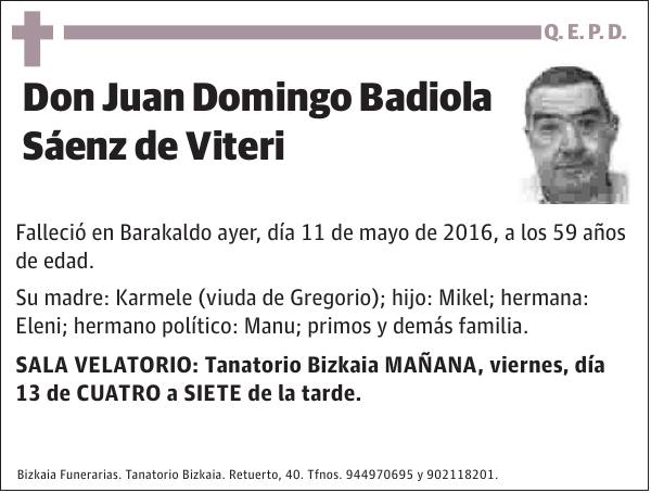 Juan Domingo Badiola Sáenz de Viteri