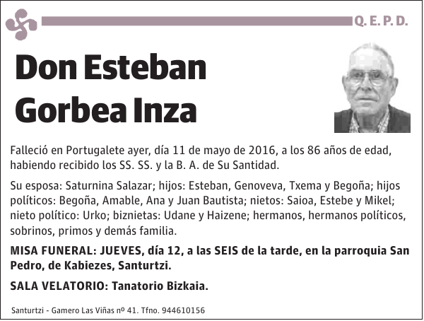 Esteban Gorbea Inza