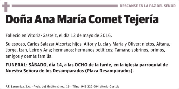 Ana María Comet Tejería