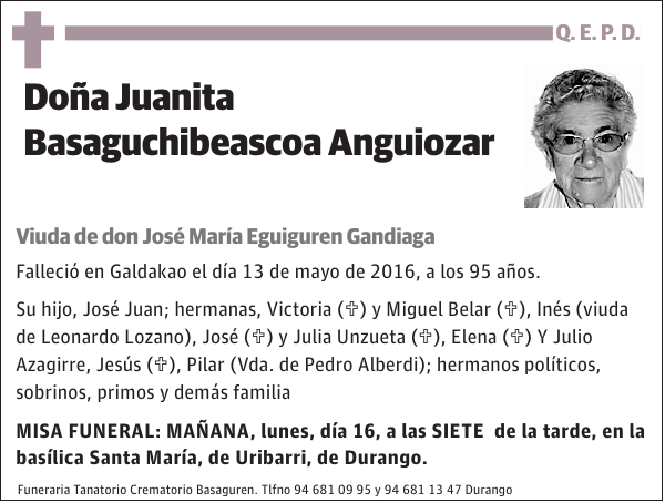 Juanita Basaguchibeascoa Anguiozar