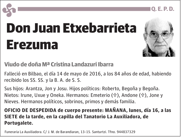 Juan Etxebarrieta Erezuma