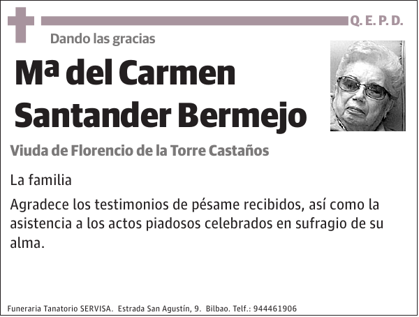 Mª del Carmen Santander Bermejo