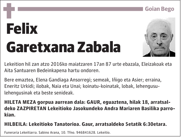 Felix Garetxana Zabala