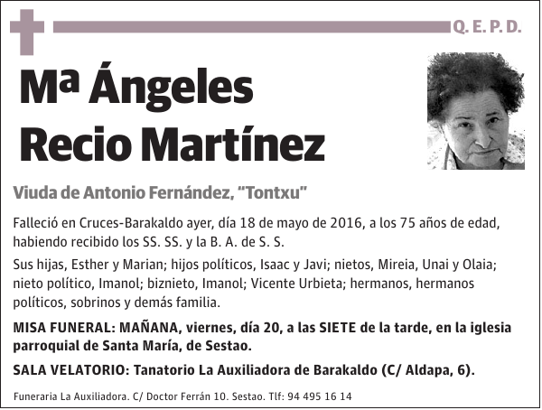 Mª Ángeles Recio Martínez