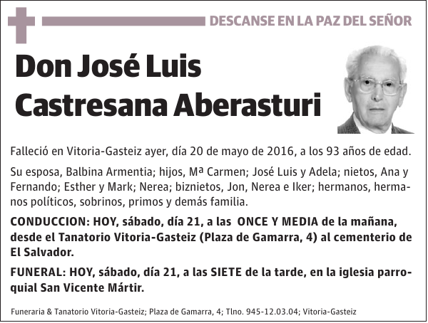 José Luis Castresana Aberasturi