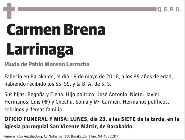Carmen Brena Larrinaga