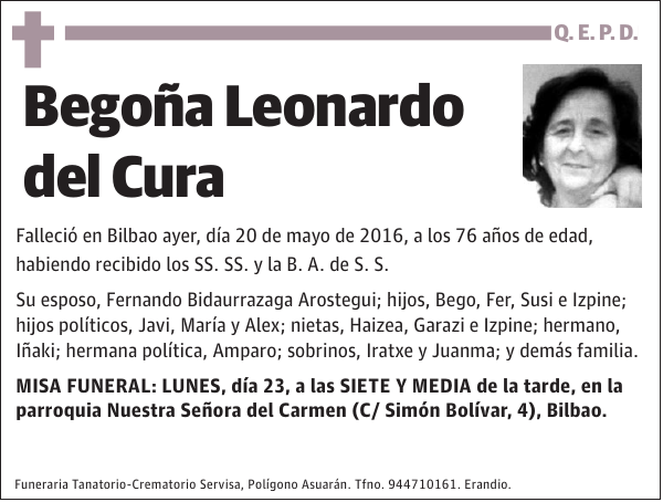 Begoña Leonardo del Cura