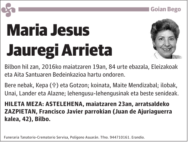 Maria Jesus Jauregi Arrieta