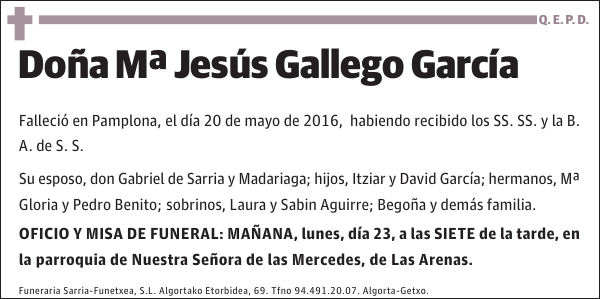 Mª Jesús Gallego García