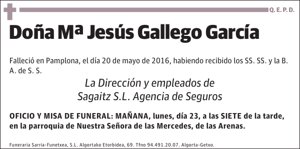 Mª Jesús Gallego García