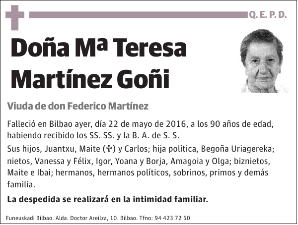 Mª Teresa Martínez Goñi