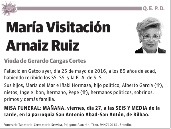 María Visitación Arnaiz Ruiz