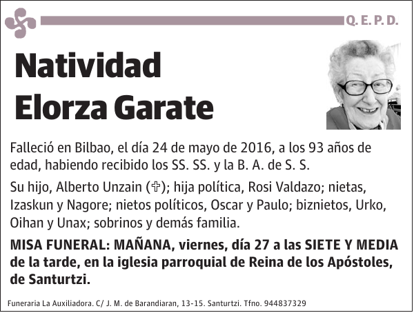 Natividad Elorza Garate