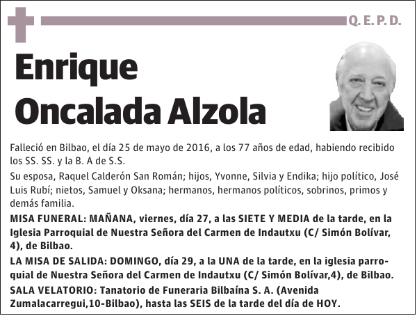 Enrique Oncalada Alzola