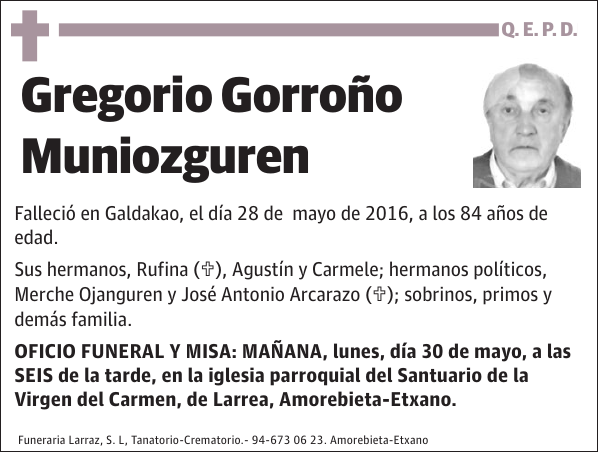 Gregorio Gorroño Muniozguren