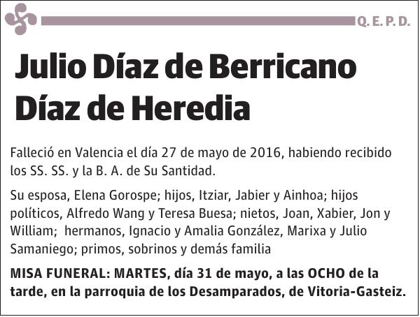 Julio Díaz de Berricano Díaz de Heredia