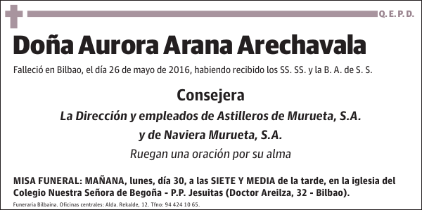 Aurora Arana Arechavala