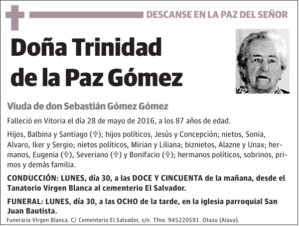 Trinidad de la Paz Gómez