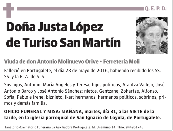 Justa López de Turiso San Martín