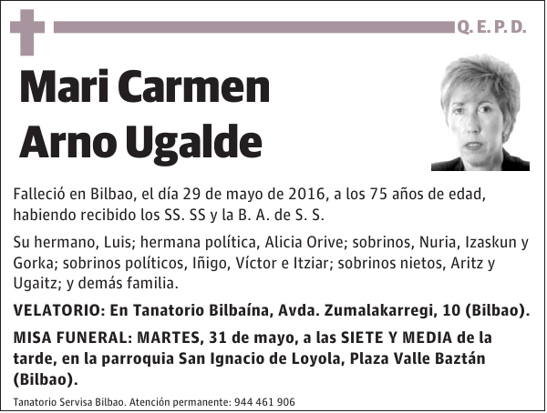 Mari Carmen Arno Ugalde