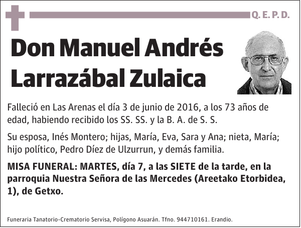 Manuel Andrés Larrazábal Zulaica