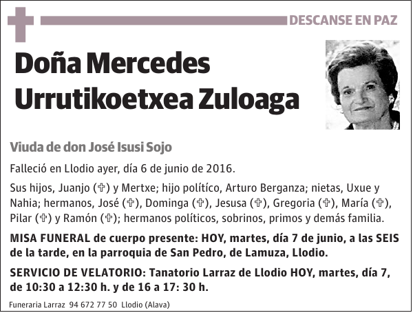 Mercedes Urrutikoetxea Zuloaga