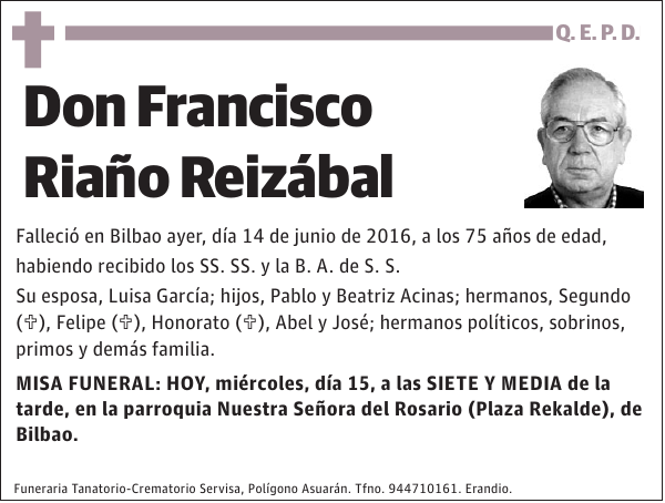 Francisco Riaño Reizábal