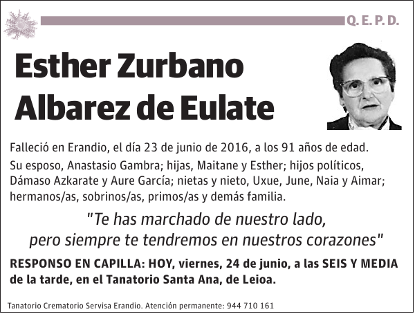 Esther Zurbano Albarez de Eulate