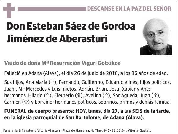 Esteban Sáez de Gordoa Jiménez de Aberasturi