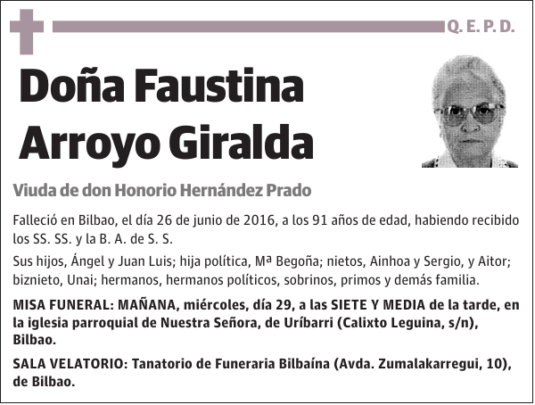 Faustina Arroyo Giralda