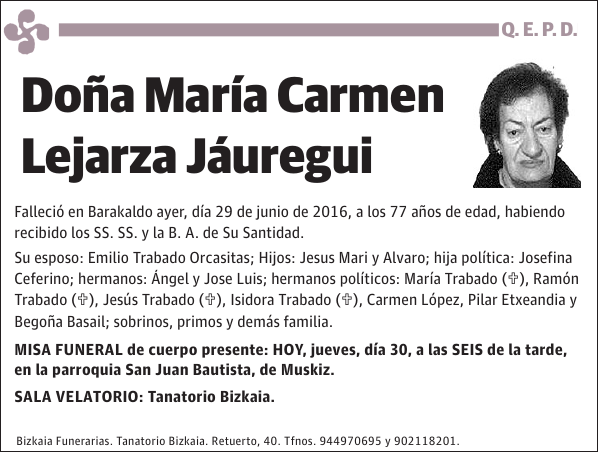 María Carmen Lejarza Jáuregui