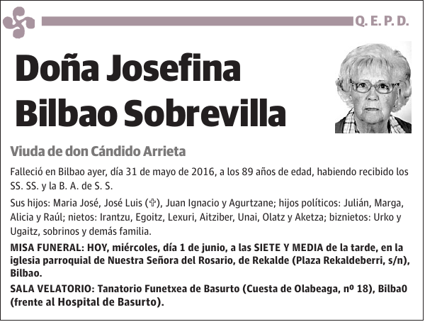 Josefina Bilbao Sobrevilla