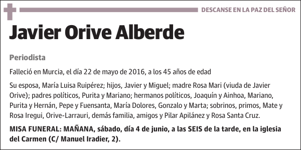 Javier Orive Alberde Periodista