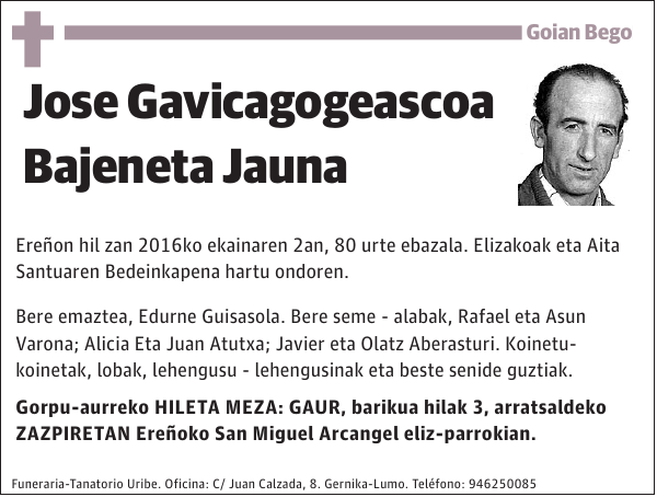 Jose Gavicagogeascoa Bajeneta