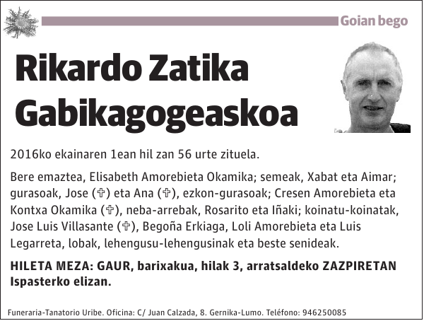 Rikardo Zatika Gabikagogeaskoa