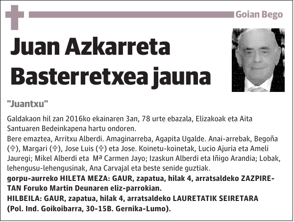 Juan Azkarreta Basterretxea