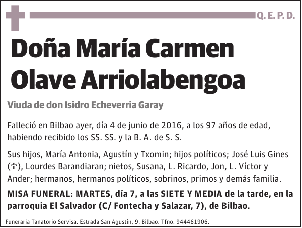 María Carmen Olave Arriolabengoa