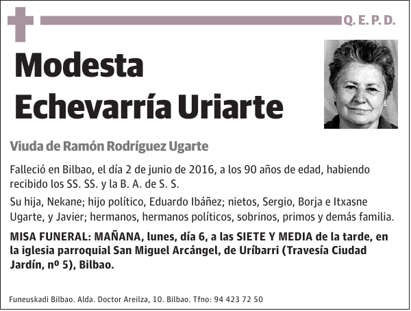 Modesta Echevarría Uriarte